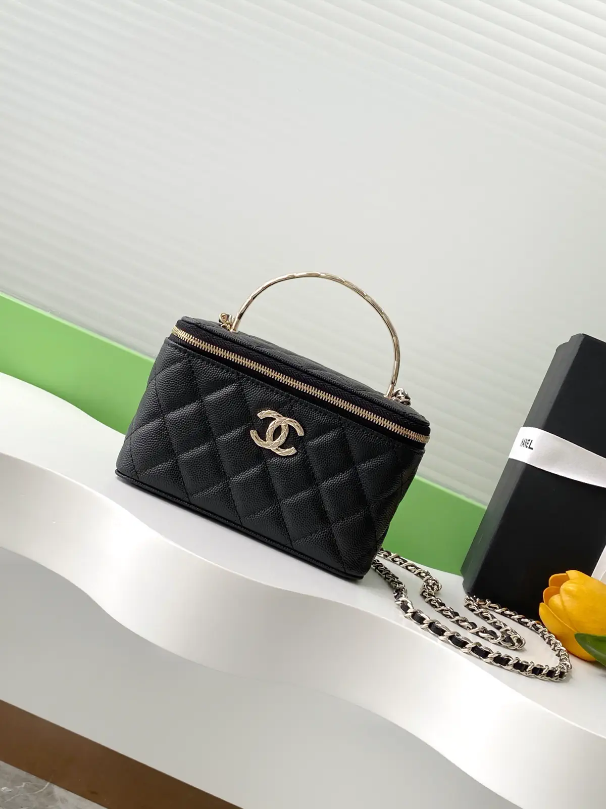 Chanel Quilted Top Handle Vanity Bag image 1