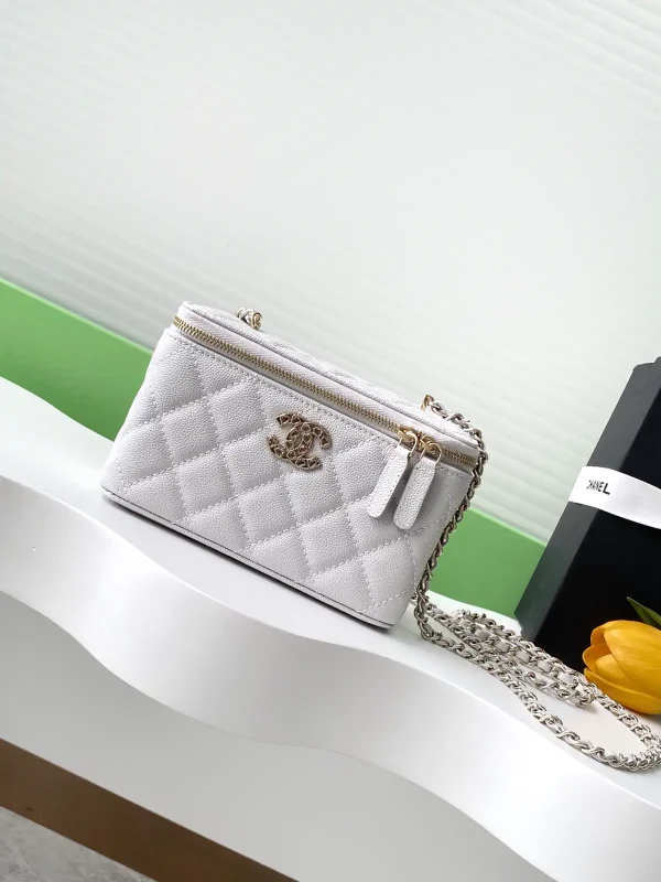 Chanel Quilted Cosmetic Bag with Chain Strap image 1