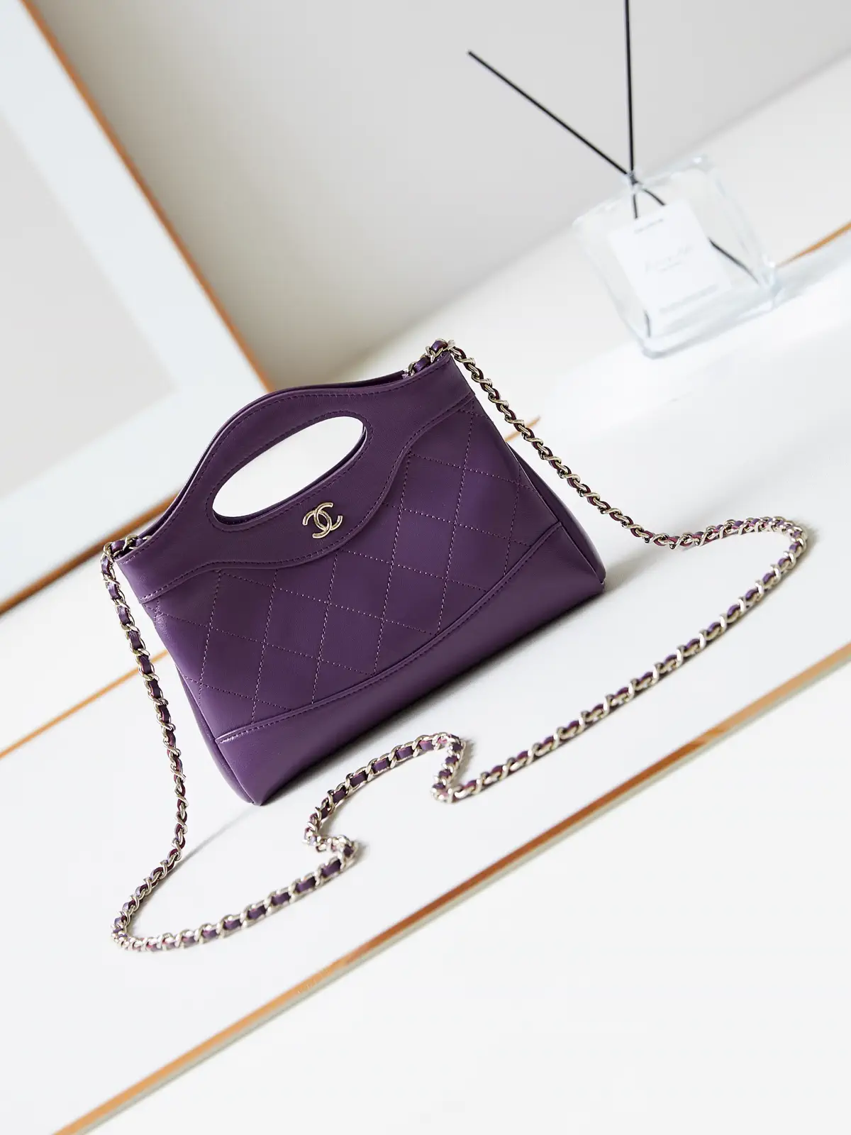 Chanel Quilted Purple Nano 31 Bag image 1