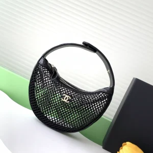 Chanel Black Mesh Hobo Bag image 1