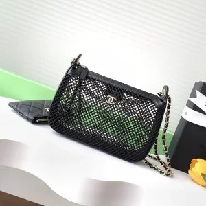 Chanel Black Mesh Shoulder Bag image 1