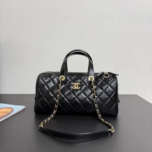 Chanel Black Quilted Duffle Bag image 1