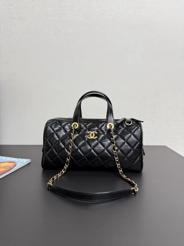 Chanel Black Quilted Duffle Bag image 1