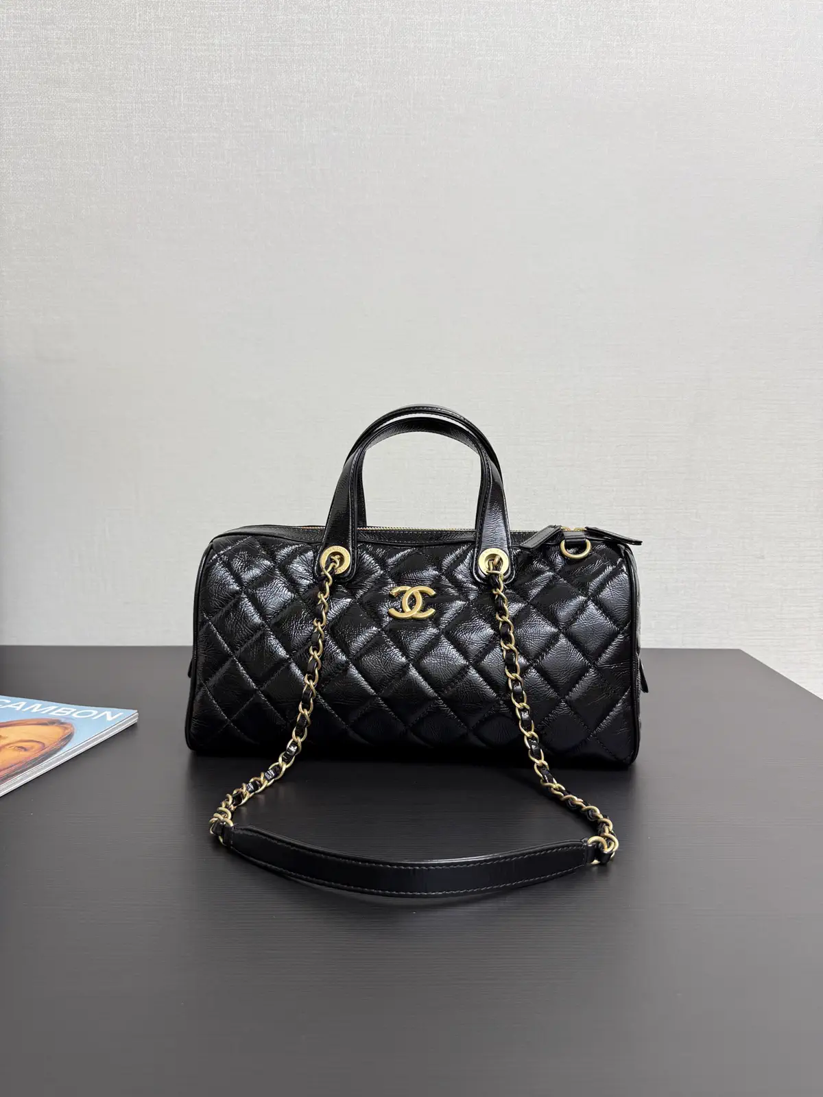 Chanel Black Quilted Duffle Bag image 1