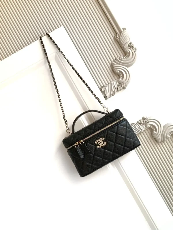 Chanel Quilted Top Handle Bag with Detachable Chain Strap image 1