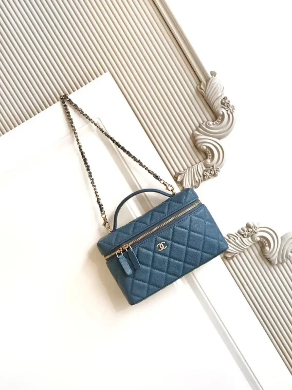 Chanel Quilted Top Handle Bag with Chain Strap image 1