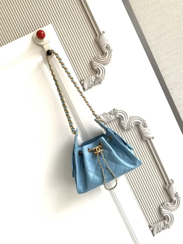 Chanel Quilted Drawstring Bucket Bag image 1
