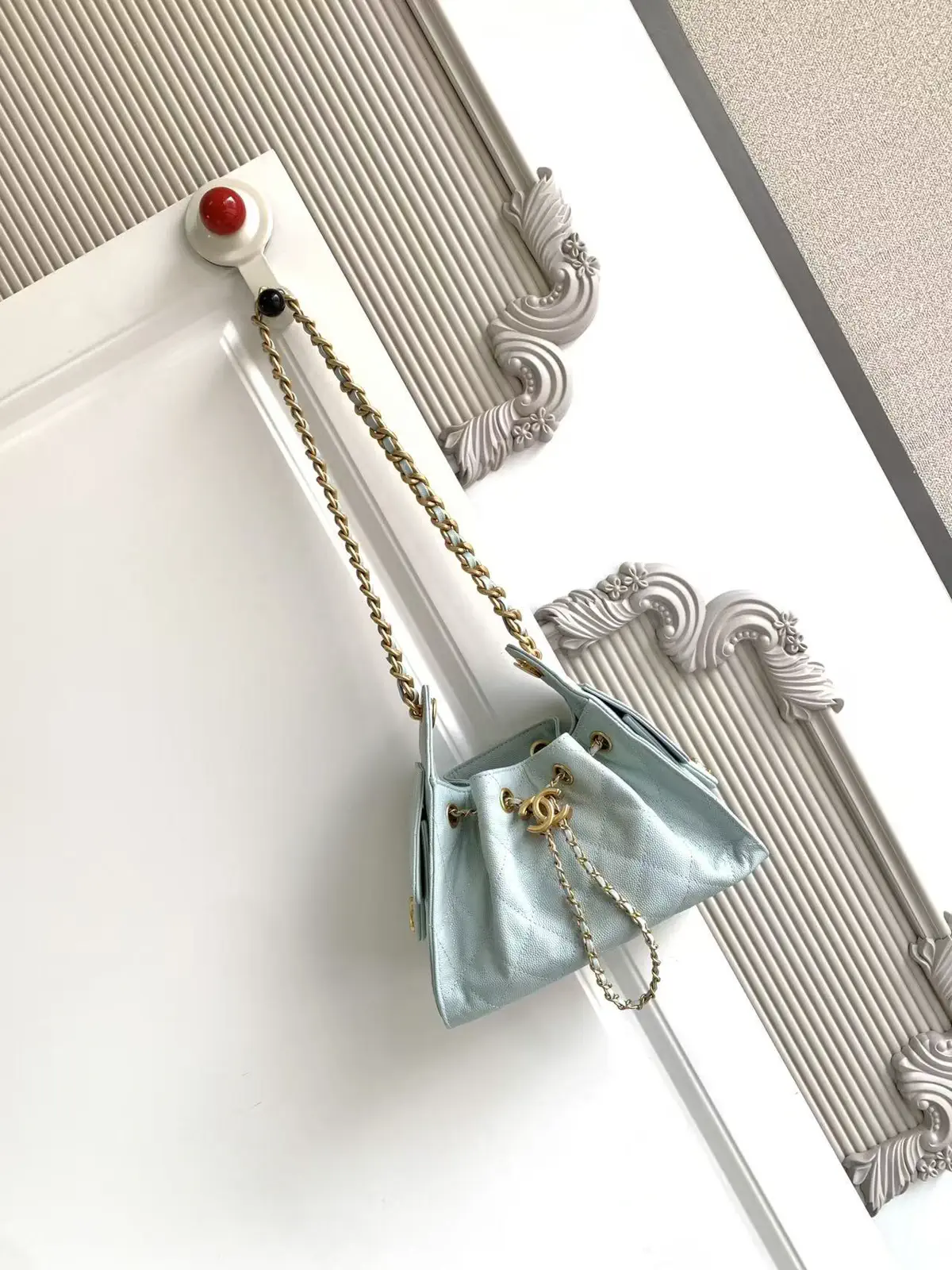 Chanel Quilted Drawstring Bucket Bag image 1