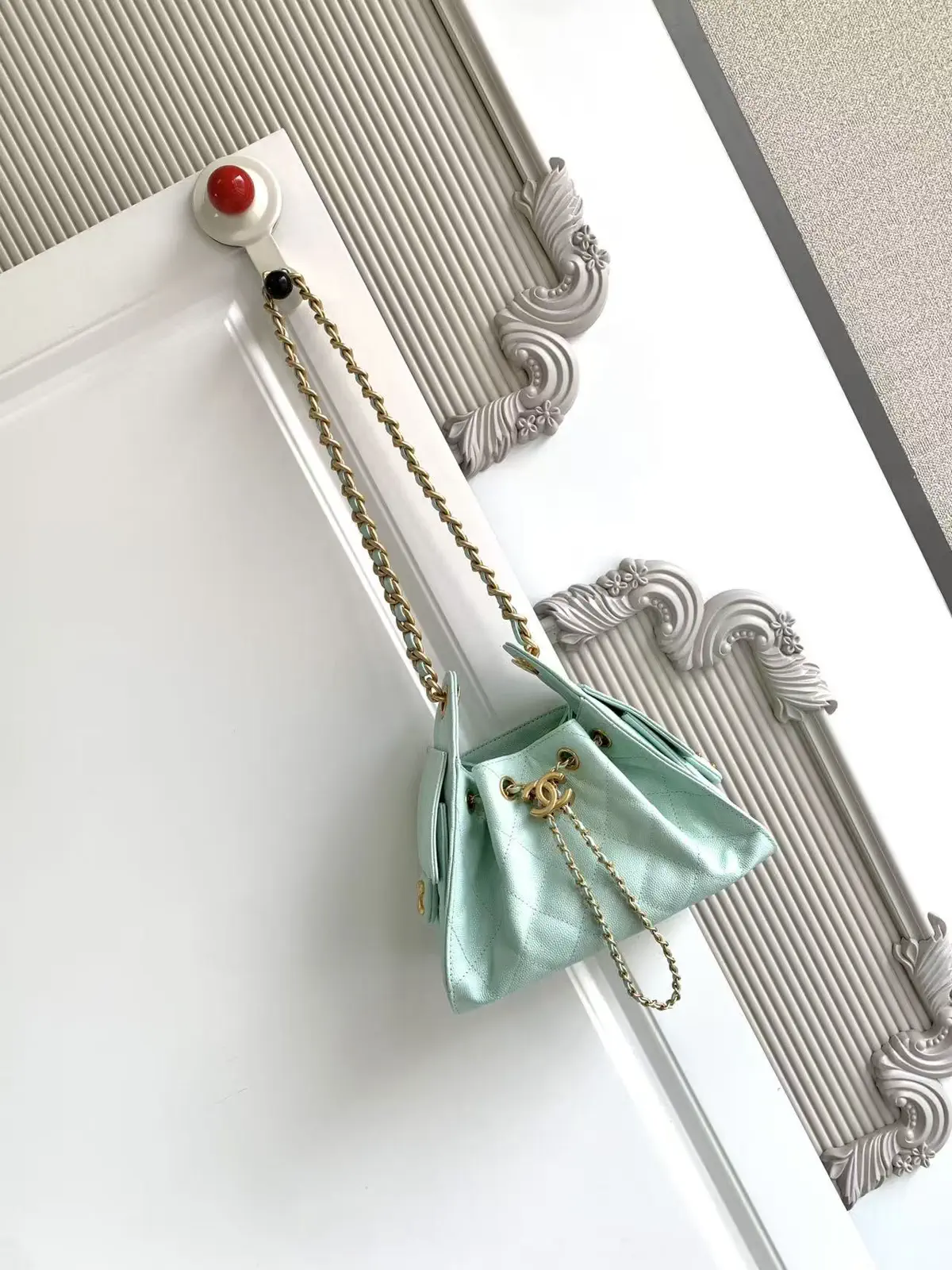 Chanel Quilted Drawstring Bucket Bag image 1