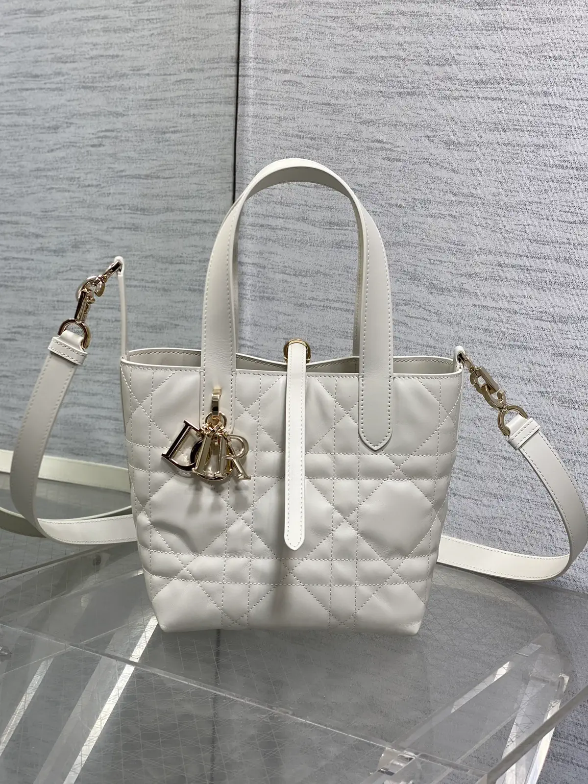 Dior Quilted Leather Top Handle Bag image 1