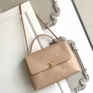Chanel Beige Quilted Flap Bag image 1