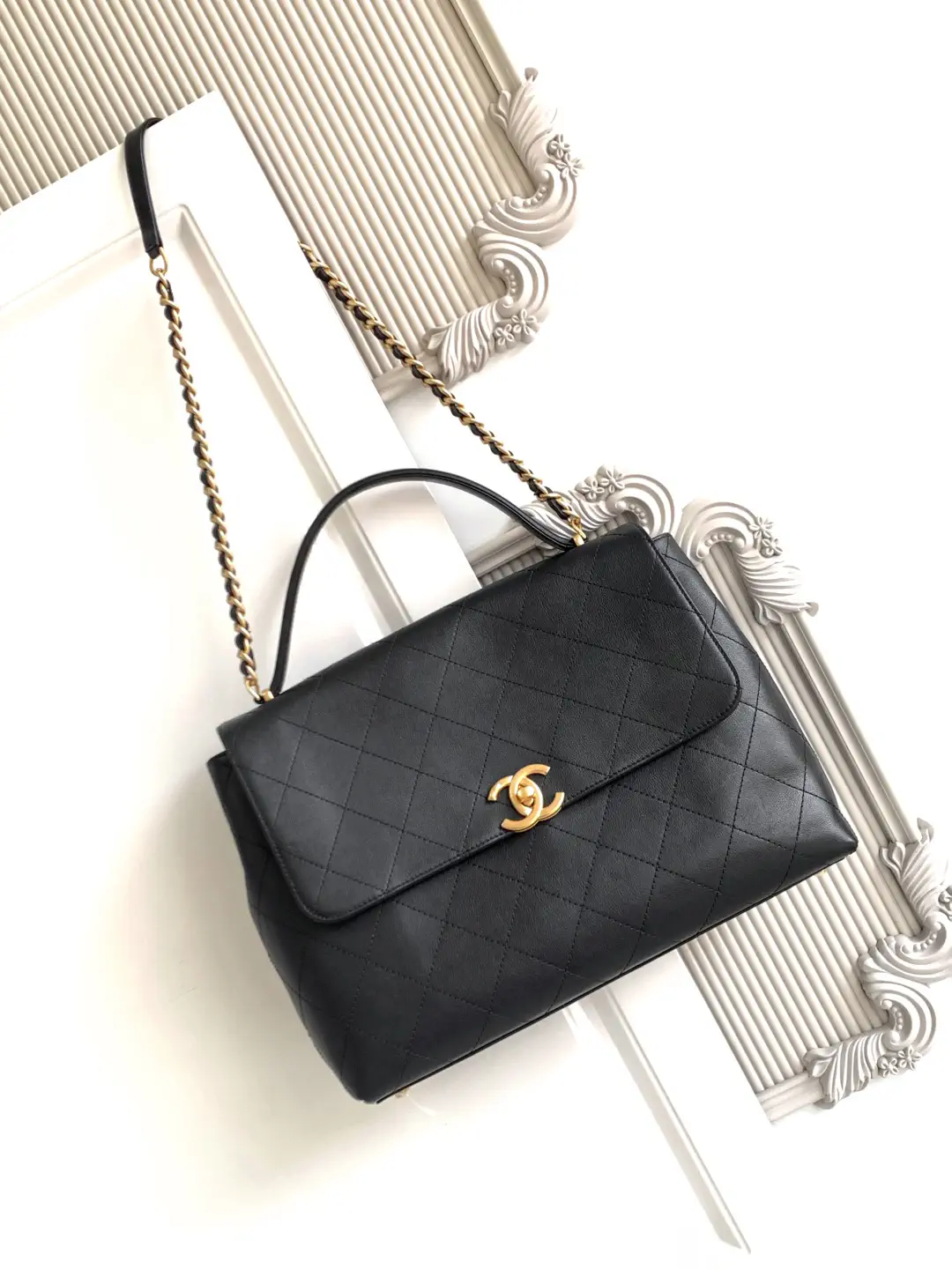 Chanel Quilted Flap Top Handle Bag image 1