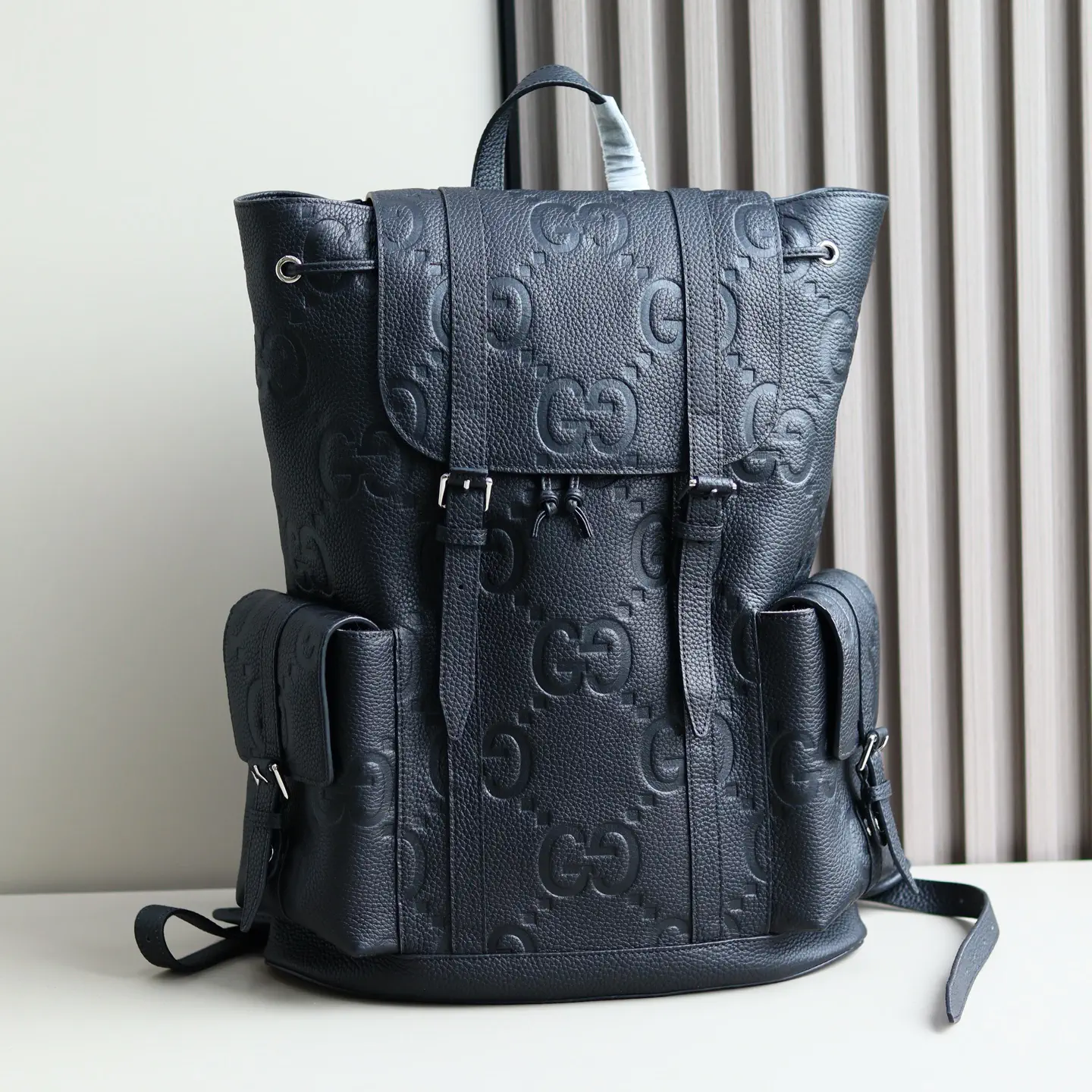 Gucci GG Embossed Leather Backpack image 1