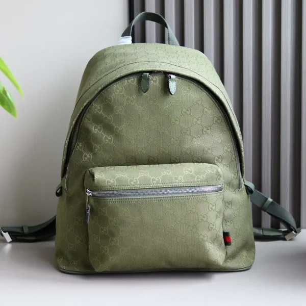 Gucci Forest Green GG Canvas Backpack image 1