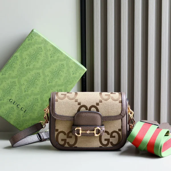 Gucci GG Horsebit Canvas Crossbody Bag image 1