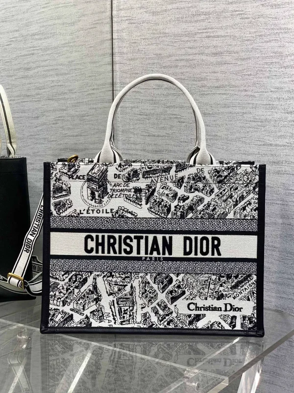 Dior Paris Map Print Tote Bag image 1