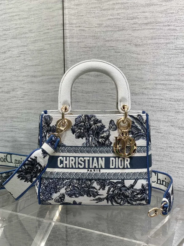 Dior Embroidered Top Handle Bag image 1