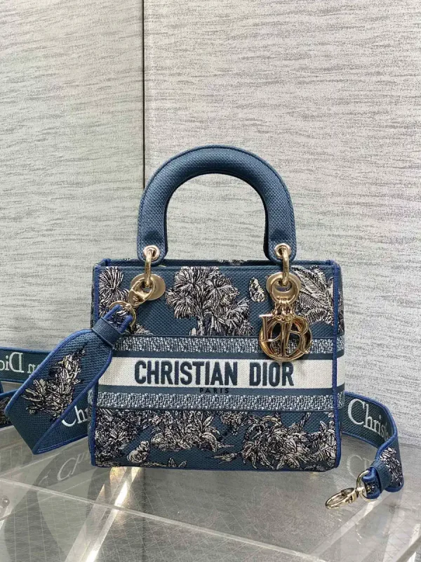 Dior Embroidered Top Handle Bag image 1