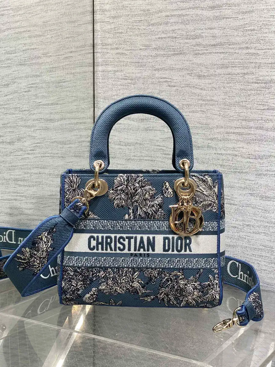 Dior Embroidered Top Handle Bag image 1
