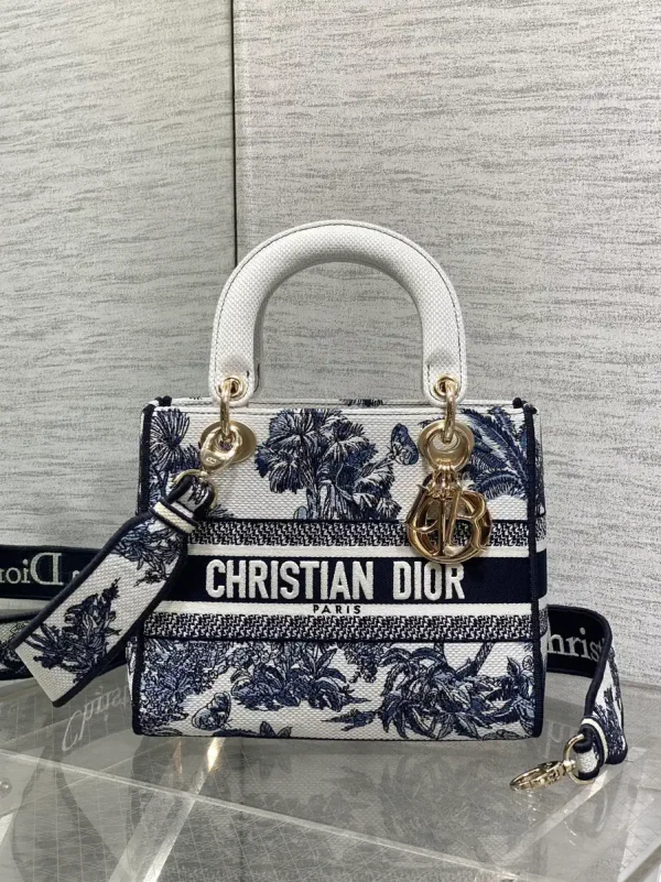 Dior Embroidered Top Handle Bag image 1