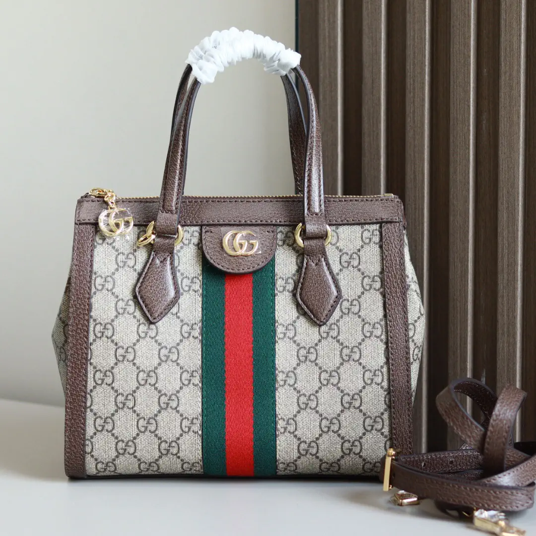 Gucci Ophidia Small Top Handle Bag with Web Stripe image 1