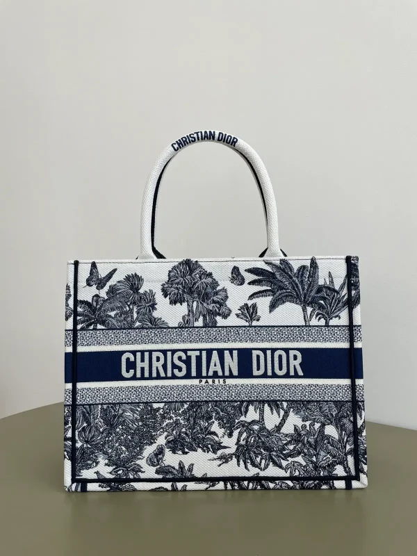Dior Embroidered Palm Tree Tote Bag image 1