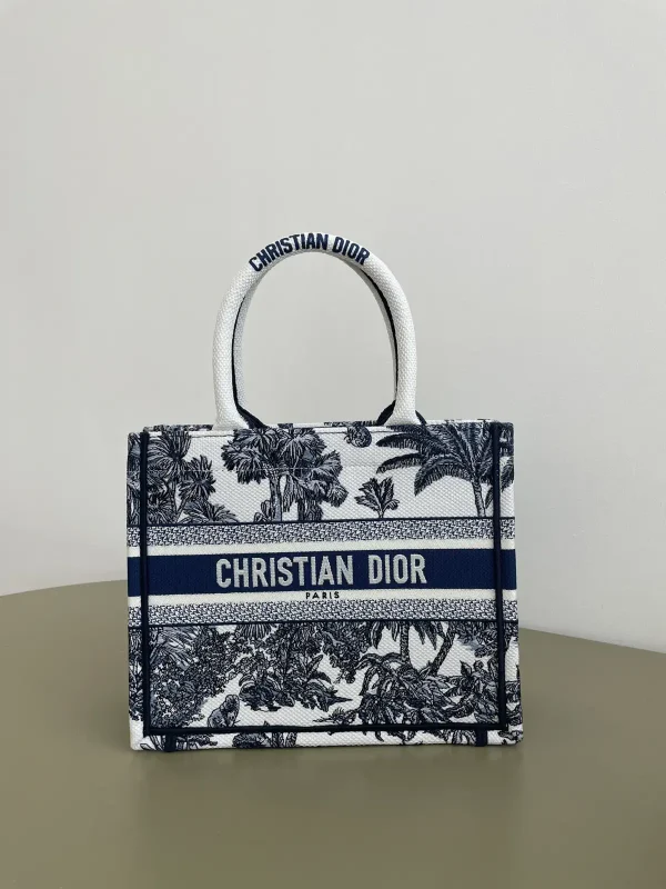 Dior Tropical Palm Embroidered Tote Bag image 1