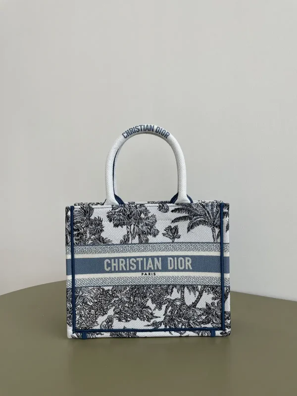 Dior Palm Tree Embroidered Tote Bag image 1