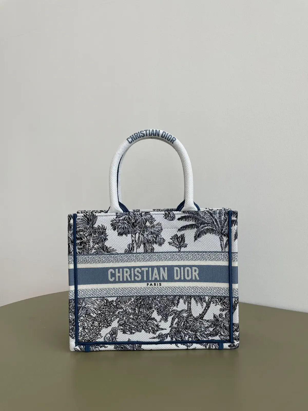 Dior Palm Tree Embroidered Tote Bag image 1