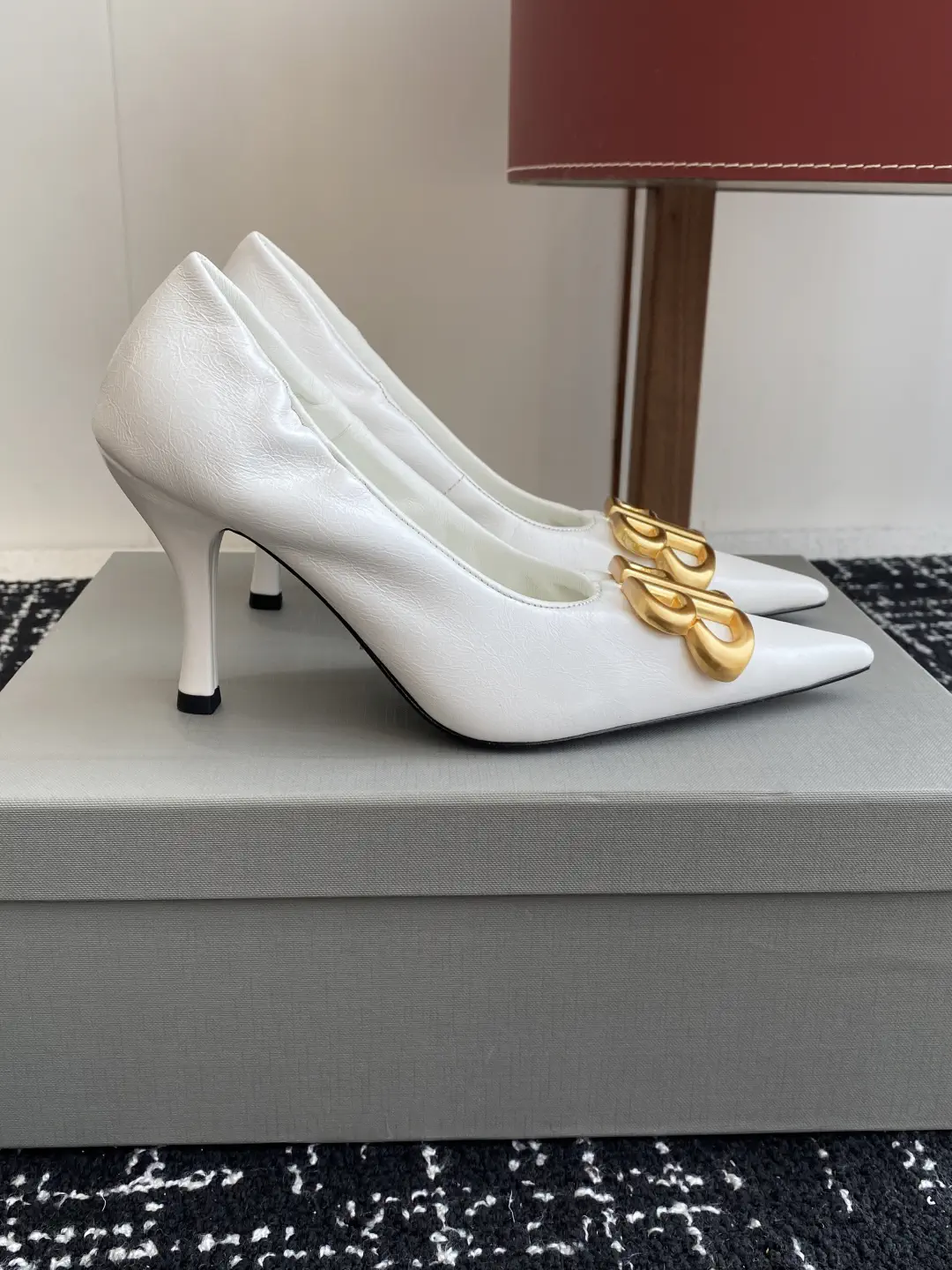 Balenciaga 25s Spring Summer New Double B Buckle Pointed Toe High Heel Pumps image 1