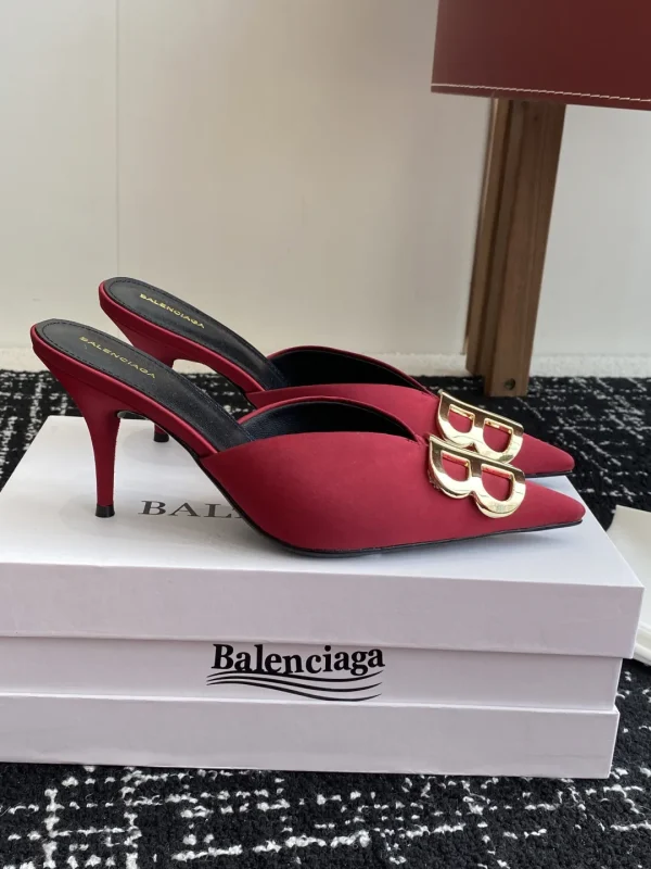 Balenciaga 25s Spring Summer New Double B Buckle Pointed Toe Mules image 1