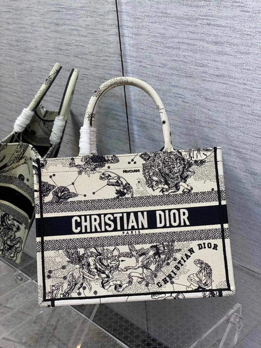 Dior Embroidered Book Tote Bag image 1