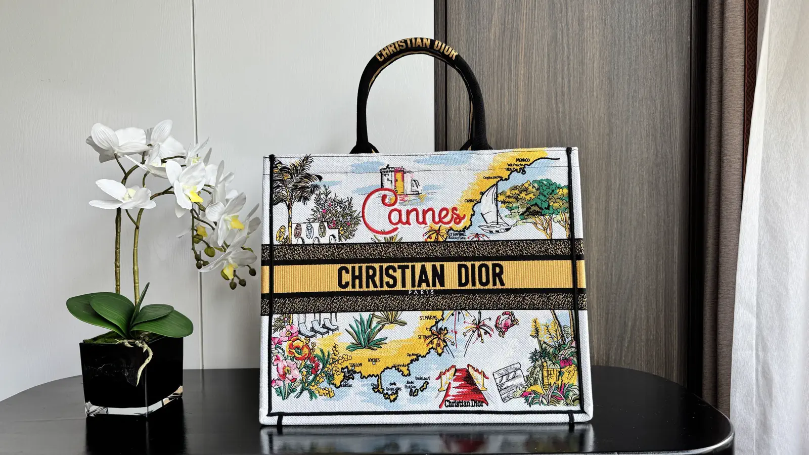 Dior Cannes Embroidered Book Tote Bag image 1