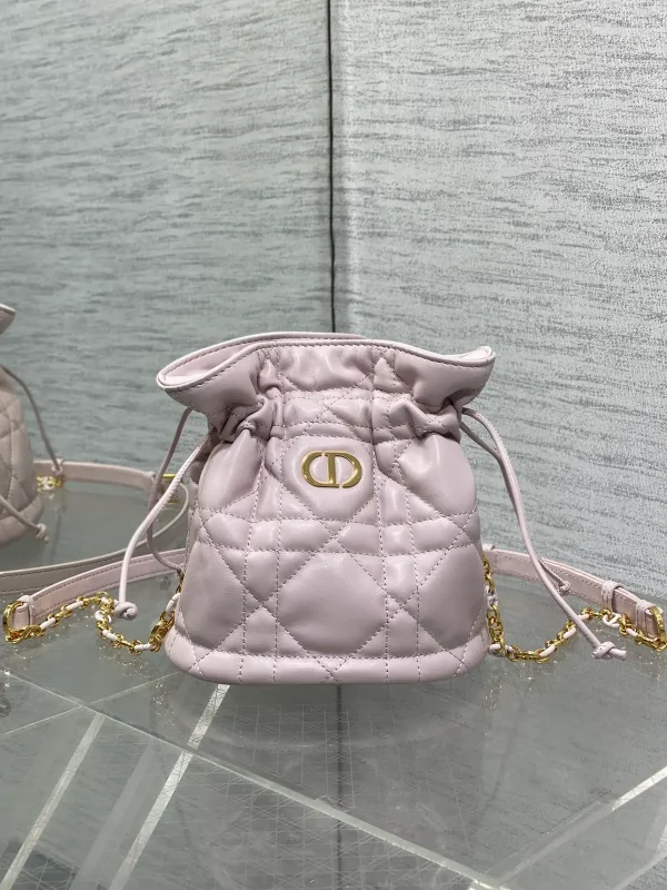 Dior Quilted Drawstring Bucket Bag image 1