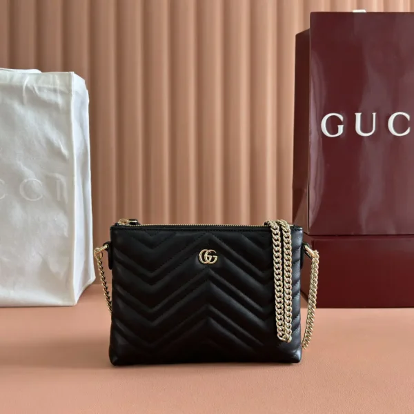 Gucci Marmont Quilted Chain Wallet Crossbody Bag image 1