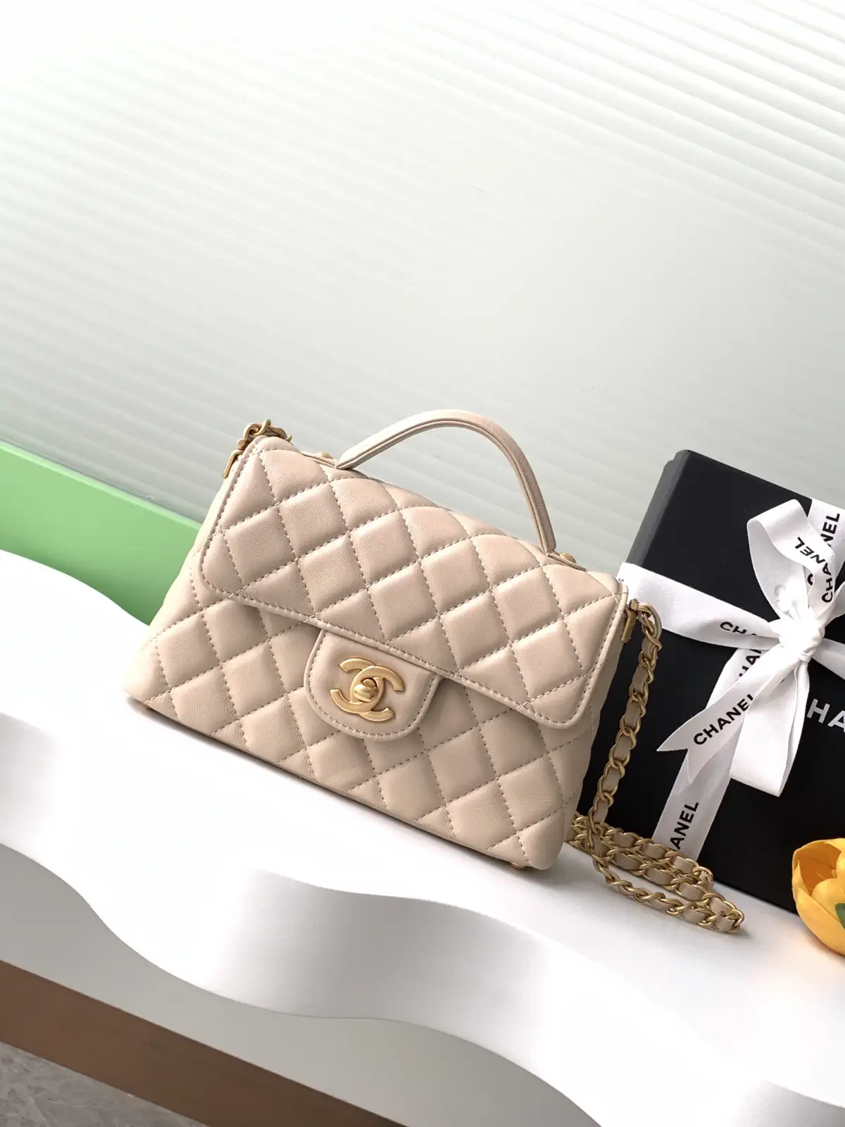 Chanel Quilted Top Handle Bag image 1