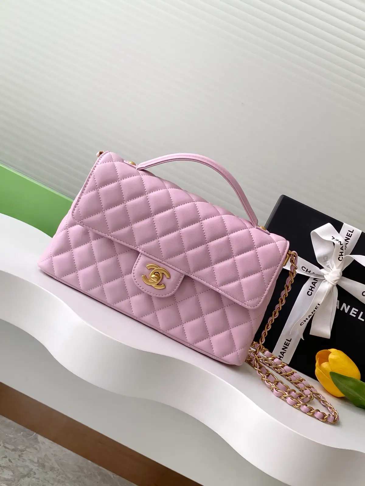 Chanel Quilted Top Handle Bag image 1