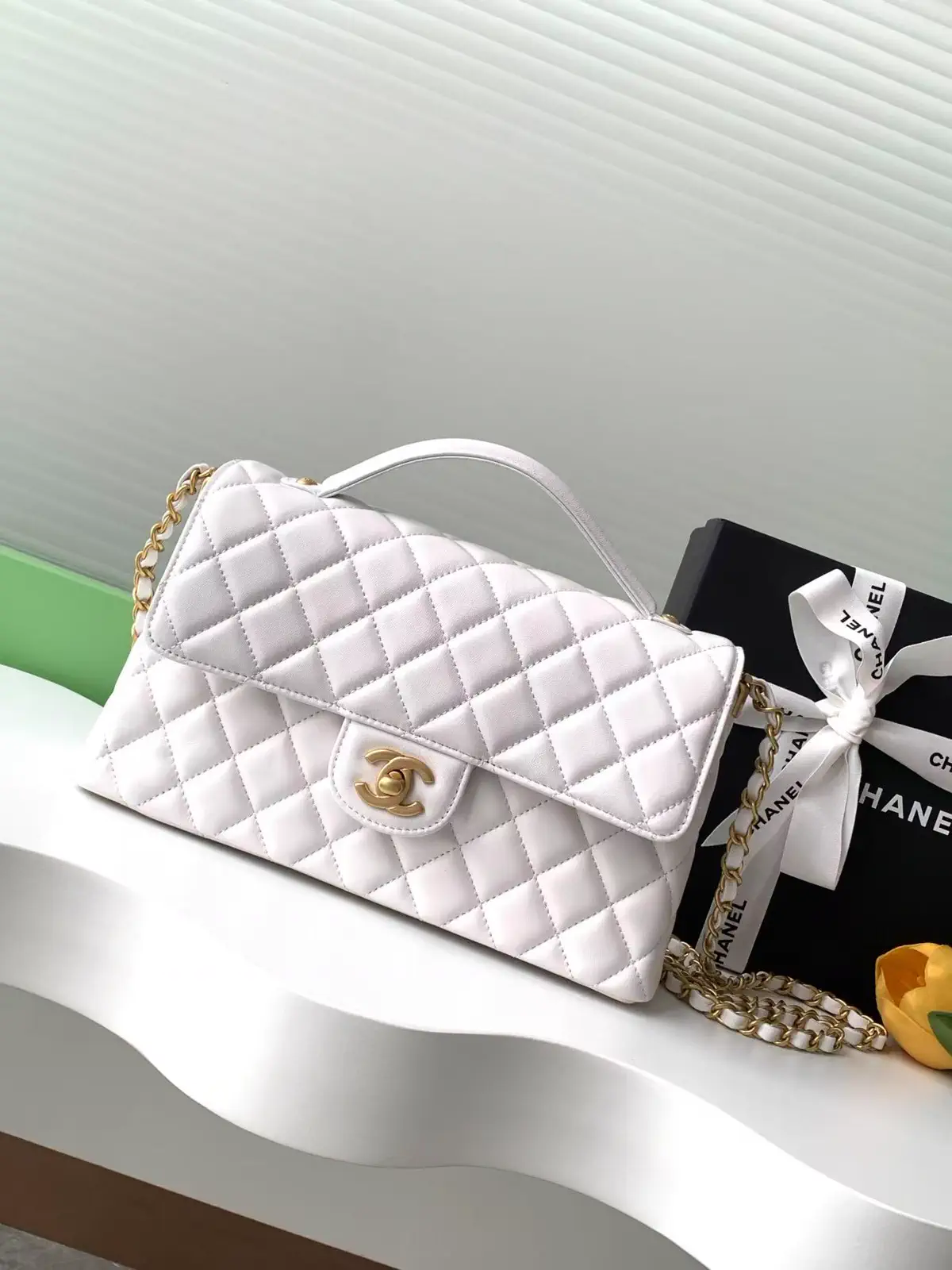 Chanel Quilted Top Handle Bag image 1