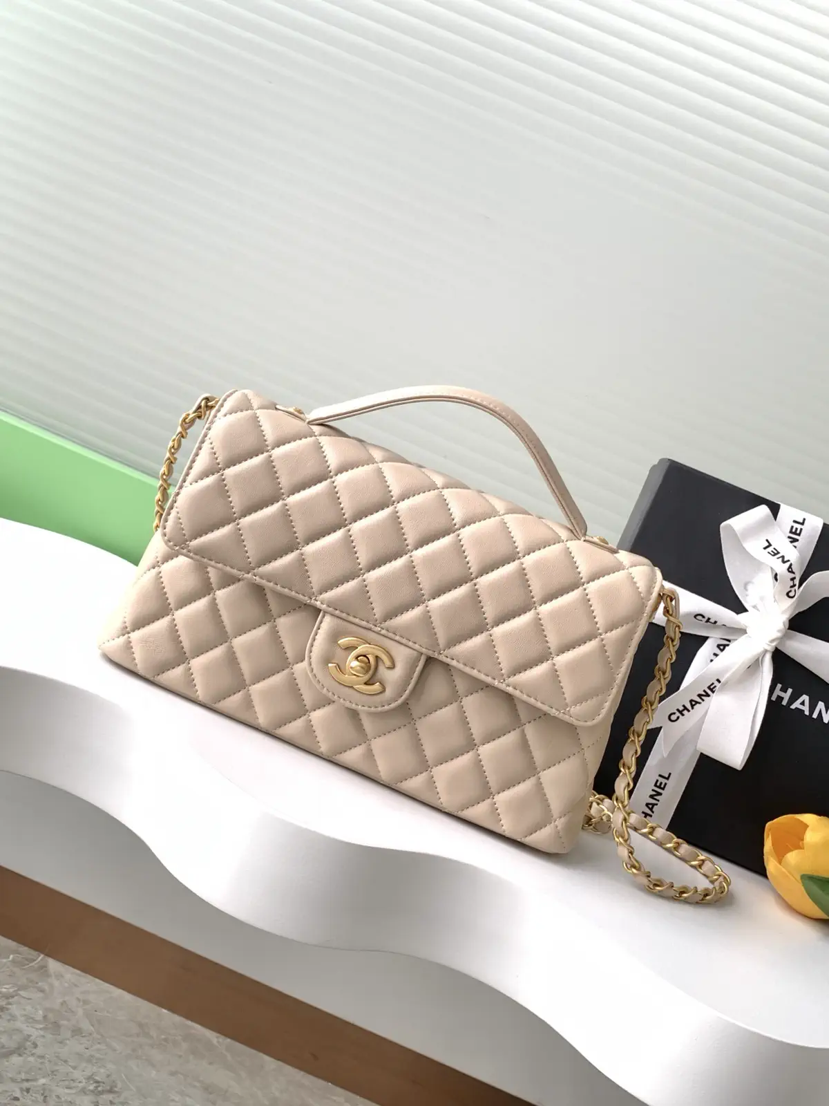 Chanel Quilted Top Handle Bag image 1