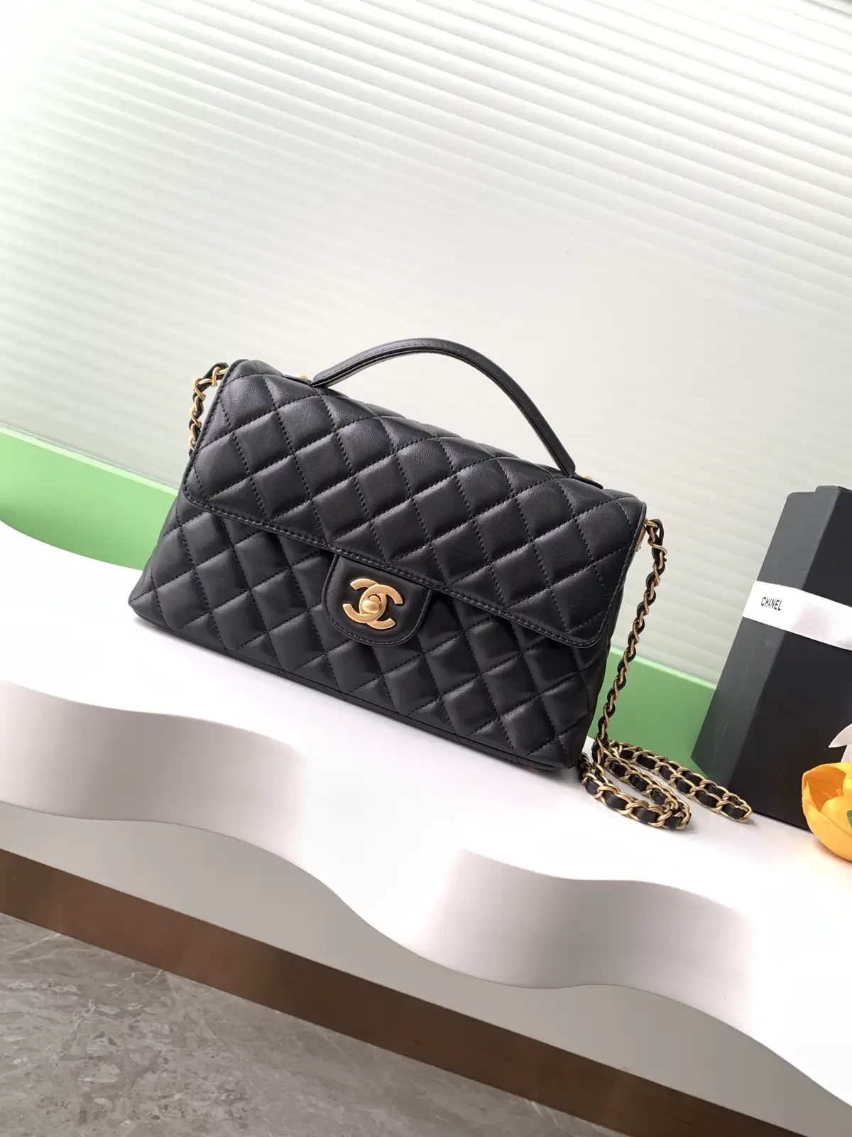 Chanel Quilted Top Handle Bag image 1