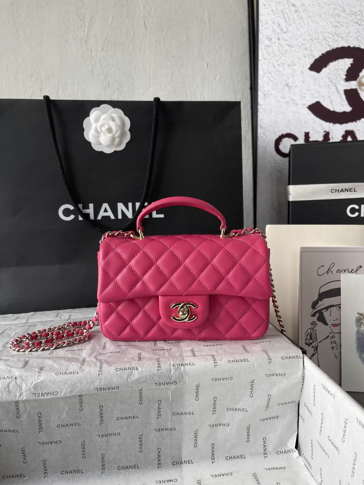 Chanel Quilted Top Handle Bag image 1