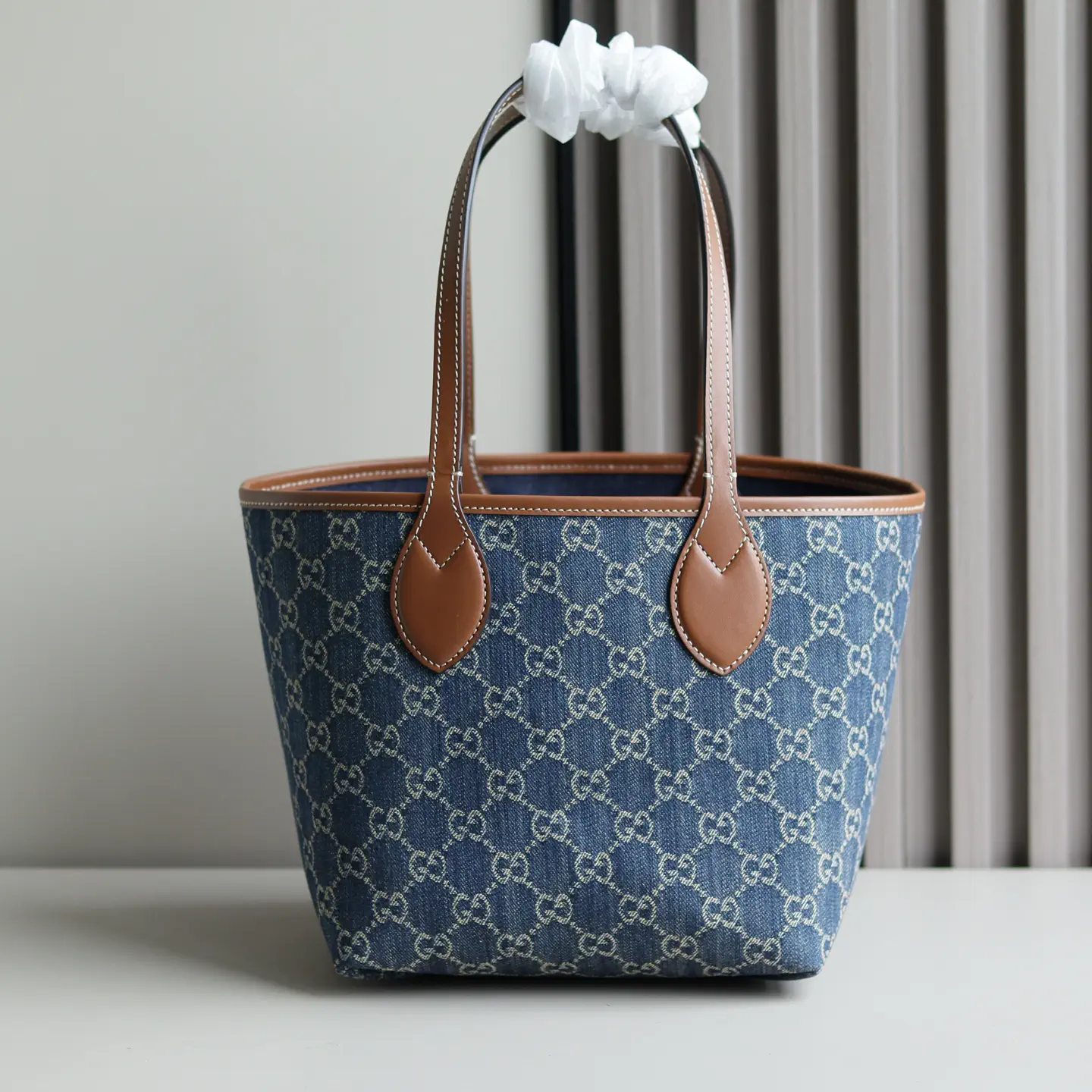 Gucci Monogram Denim Tote Bag image 1