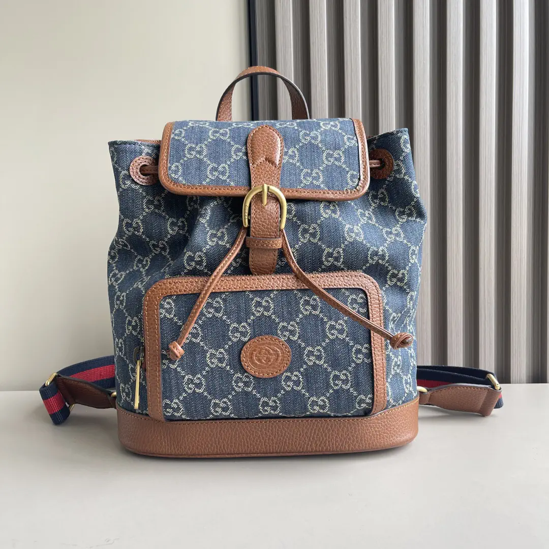 Gucci GG Monogram Denim Backpack image 1