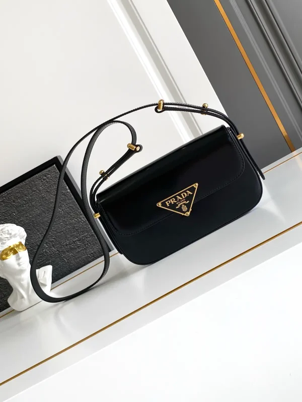 Prada Black Patent Leather Shoulder Bag image 1