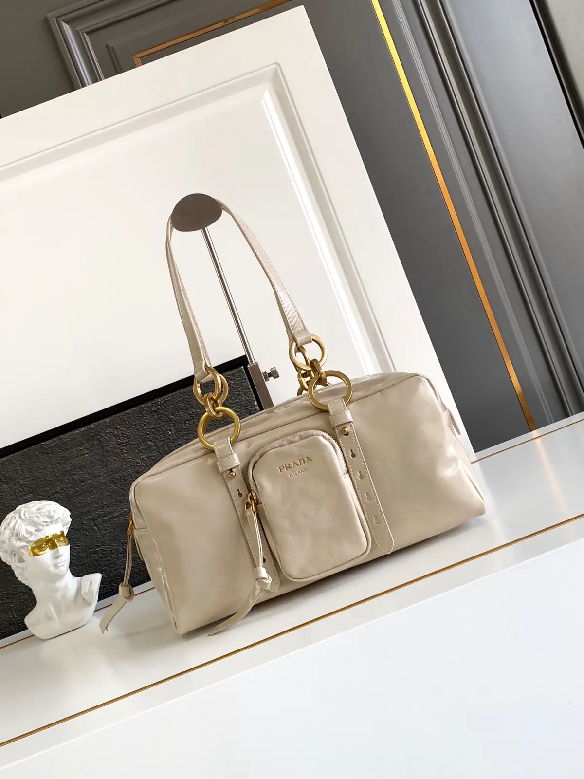 Prada Oil Wax Leather Shoulder Bag image 1