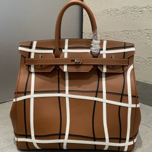 Hermès Grid Pattern Top Handle Bag image 1