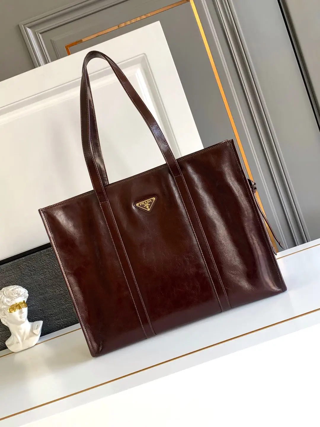 Prada Dark Brown Tote Bag image 1