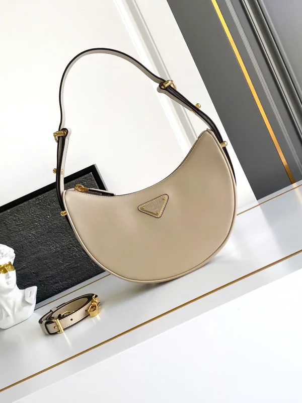 Prada Hobo Leather Shoulder Bag image 1
