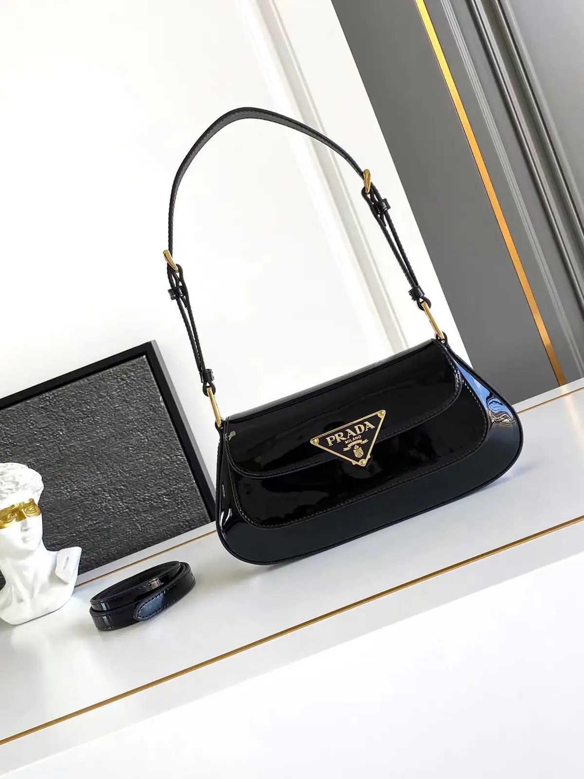 Prada Patent Leather Shoulder Bag image 1