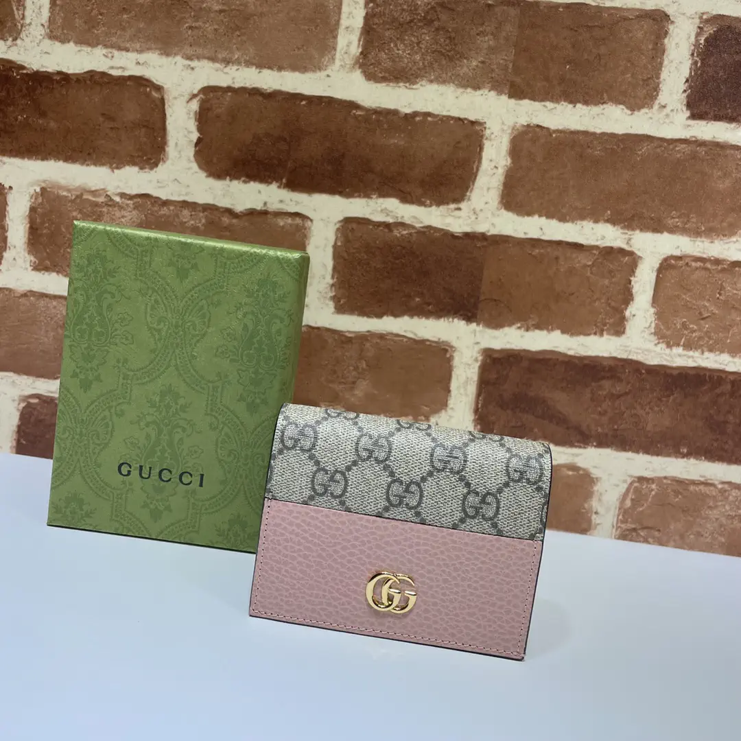 Gucci Pink and GG Monogram Short Wallet image 1